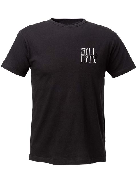 T-shirt Men, Black - Sill City Text (small logo)